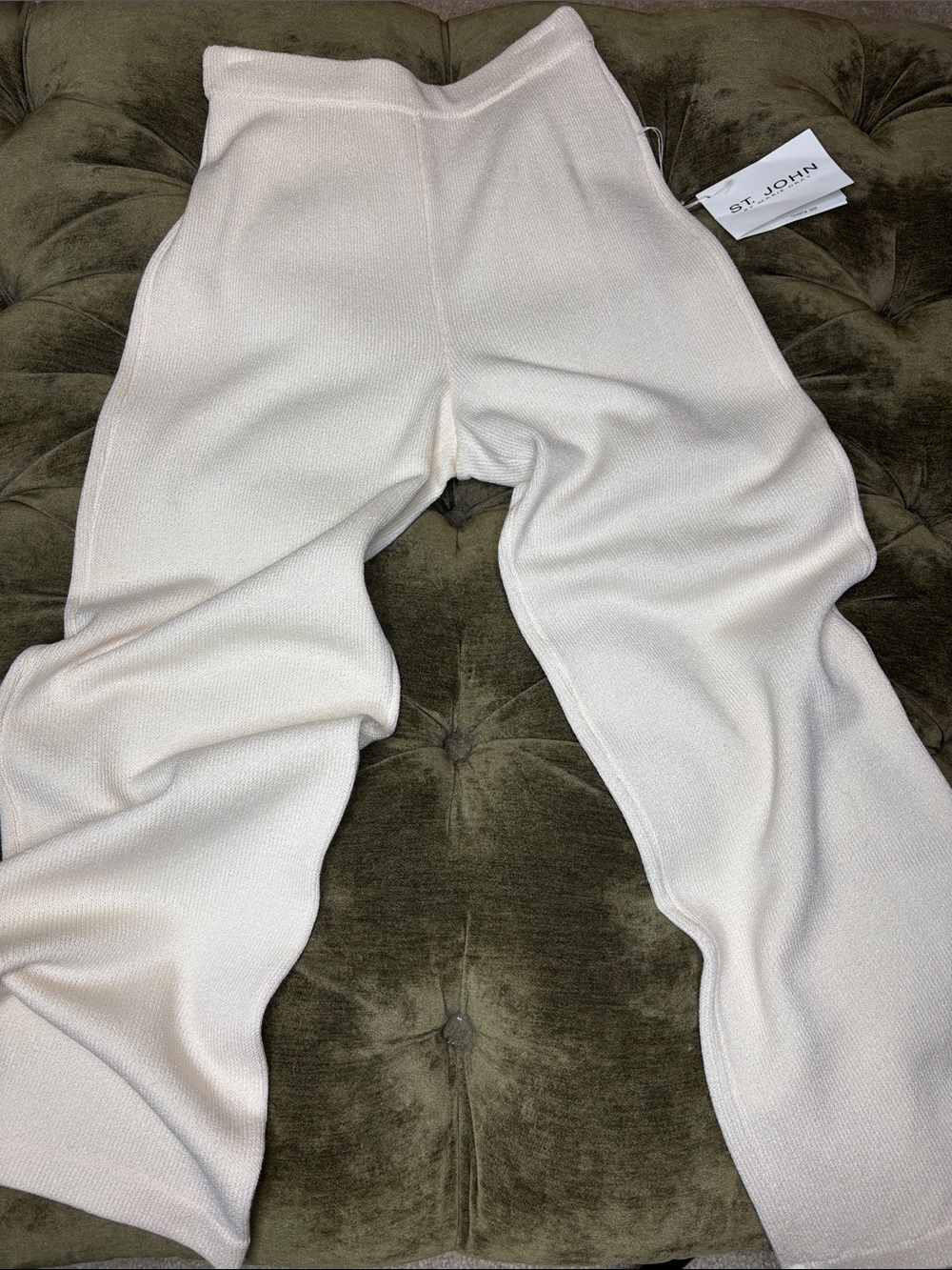 St. John Basics Santana knit NWT wide leg pants in size 4 - Picture 4 of 8